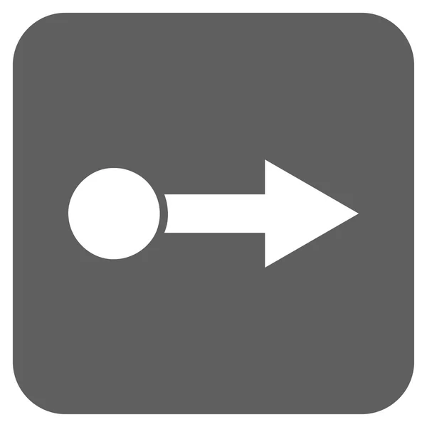 Tirez à droite plat carré vectoriel icône — Image vectorielle