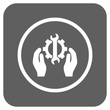 Vektör simge Onarım Servisi düz kare