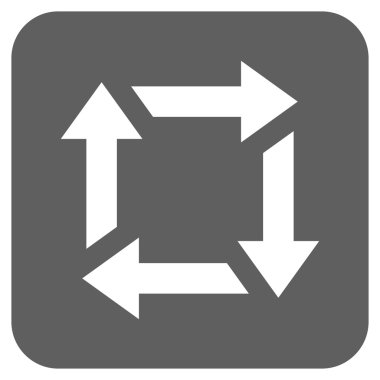 Geri dönüşüm düz kare vektör simgesi