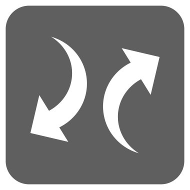 Exchange oklar düz kare vektör simgesi