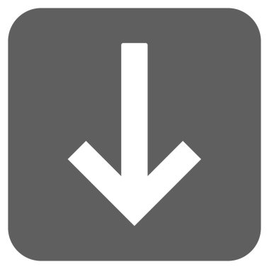 Ok düz kare vektör simgesi