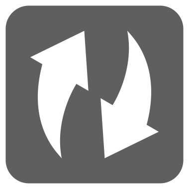 Düz kare vektör simge Yenile