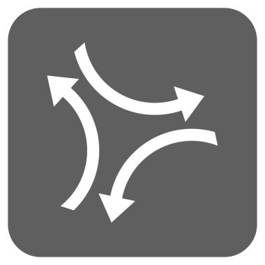 Exchange oklar düz kare vektör simgesi