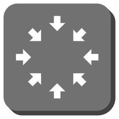 Kompakt okları yuvarlak kare vektör simgesi