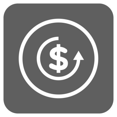 Düz kare vektör simge iade