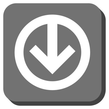 Yuvarlatılmış Kare vektör simgesi aşağı yön