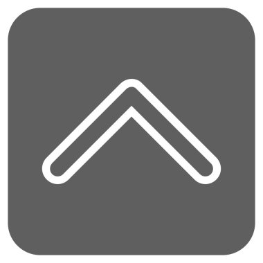 Vektör simge düz yukarı ok ucu kare