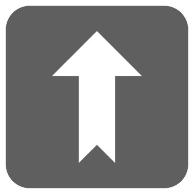 Düz yukarı ok vektör simgesi kare