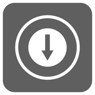 Yuvarlak ok düz kare vektör simgesi