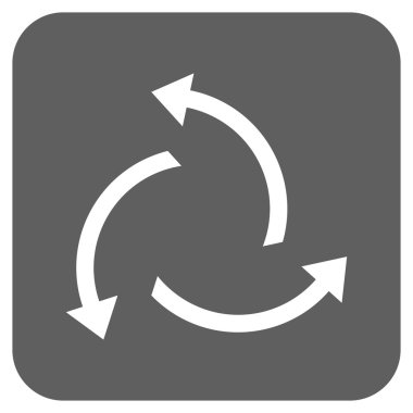 Santrifüj oklar düz kare vektör simgesi