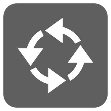 Geri dönüşüm düz kare vektör simgesi