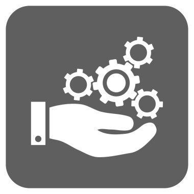 Vektör simge mekanik Servisi düz kare