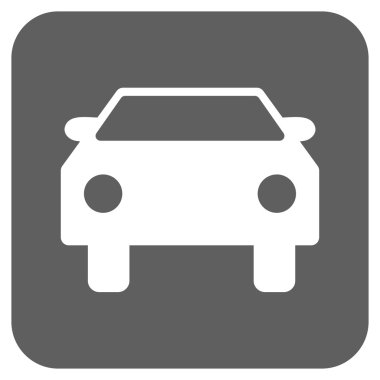 Araba düz kare vektör simgesi