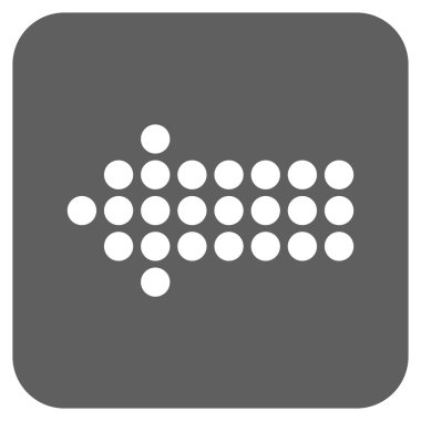 Noktalı Ok düz yaptı vektör simgesi kare