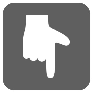 El işaretçisi düz aşağı vektör simgesi kare