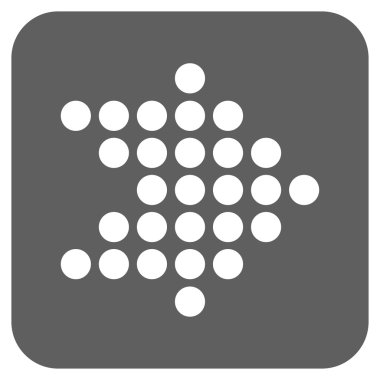 Noktalı ok sağ düz vektör simgesi kare