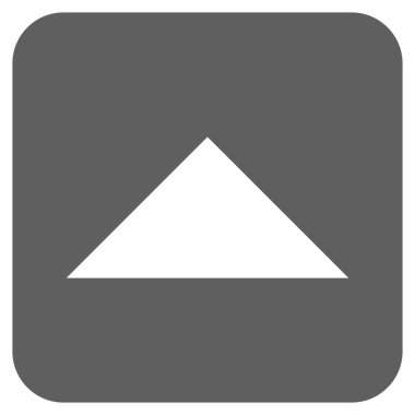 Vektör simge düz yukarı ok ucu kare