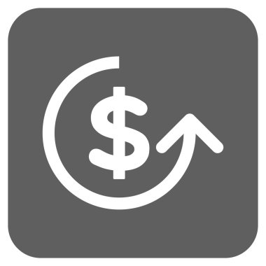 Ters ibraz düz kare vektör simgesi