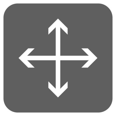 Oklar düz kare vektör simgesini genişletin