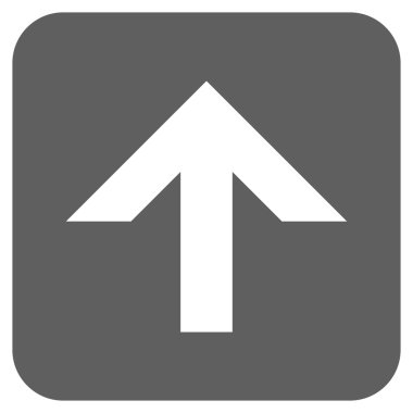 Düz yukarı ok vektör simgesi kare