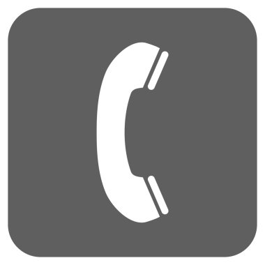 Telefon alıcı düz kare vektör simgesi