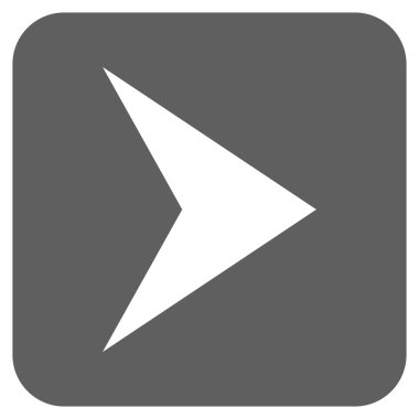 Ok ucu değil düz vektör simgesi kare