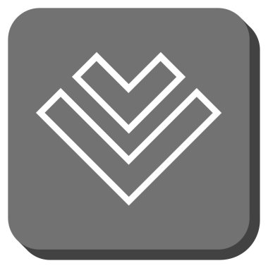 Yuvarlatılmış Kare vektör simgesi aşağı yön