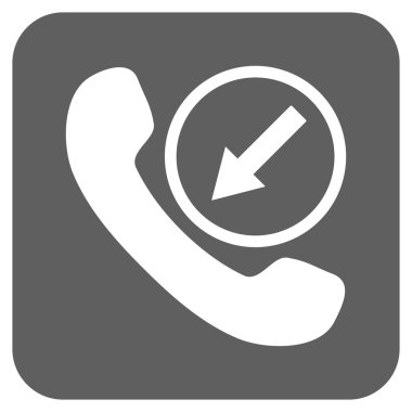 Gelen arama düz kare vektör simgesi