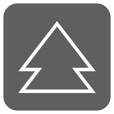 Düz yukarı yön vektör simgesi kare