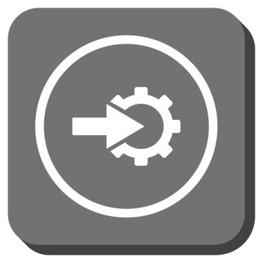 COG Tümleştirme yuvarlak kare vektör simgesi