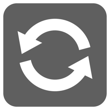 Düz kare vektör simge Yenile