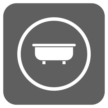 Küvet düz kare vektör simgesi