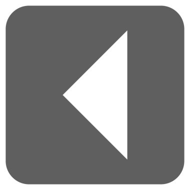 Vektör simge düz sol ok ucu kare