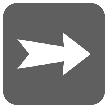 Ok sağ düz vektör simgesi kare