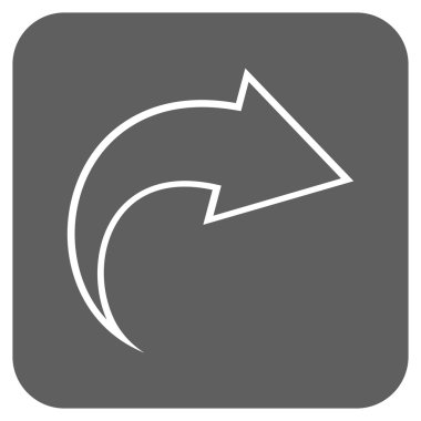 Düz kare vektör simge Yinele