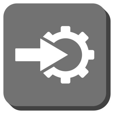 COG Tümleştirme yuvarlak kare vektör simgesi