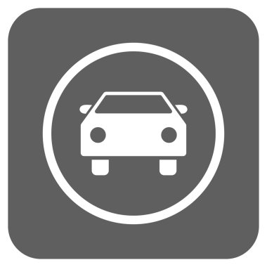 Araba düz kare vektör simgesi