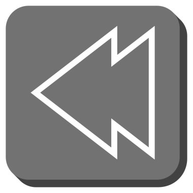 Yön sol yuvarlak kare vektör simgesi