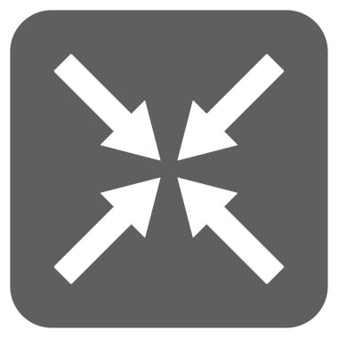 Merkezi oklar düz kare vektör simgesi