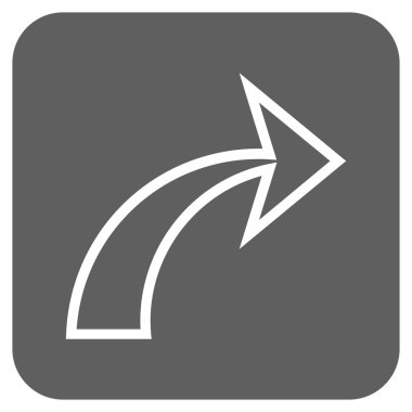 Düz kare vektör simge Yinele