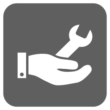 Vektör simge Onarım Servisi düz kare