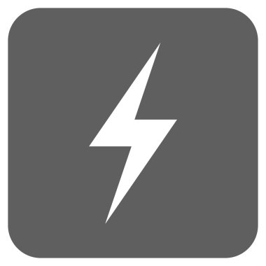 Elektrik düz kare vektör simgesi