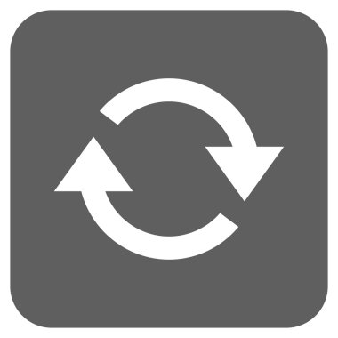 Düz kare vektör simge Yenile