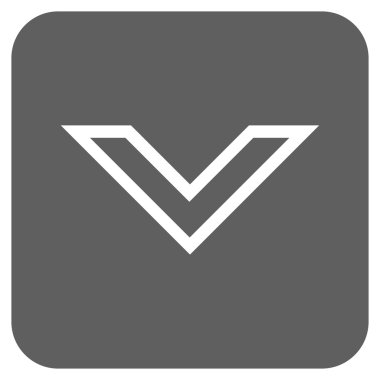 Vektör simge düz aşağı ok ucu kare