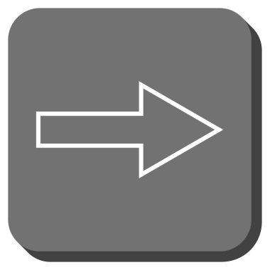 Ok sağ yuvarlak kare vektör simgesi