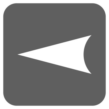 Vektör simge düz sol ok ucu kare