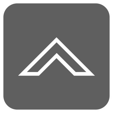 Vektör simge düz yukarı ok ucu kare