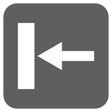 Vektör simge sol düz kare taşı