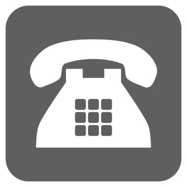 Sesi telefon düz kare vektör simgesi