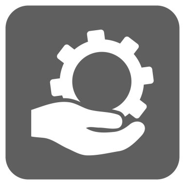 Hizmet düz kare vektör simgesi